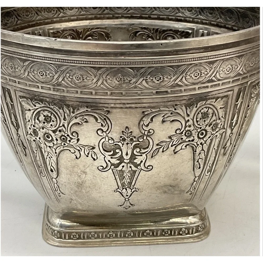 Cocktail Set Derby Silver‎ Co Art Deco Repousse Silverplate 8pc